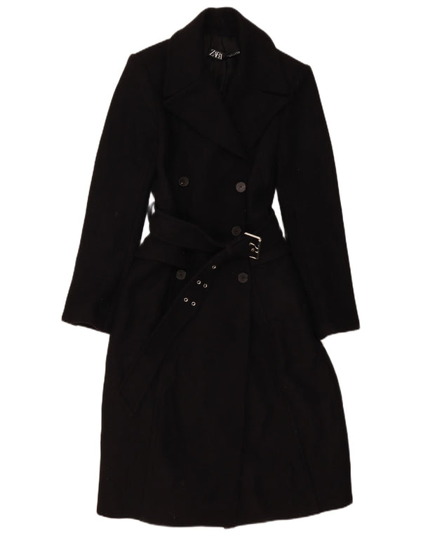 Cappotto doppiopetto da donna Zara UK 10 piccolo in lana nera