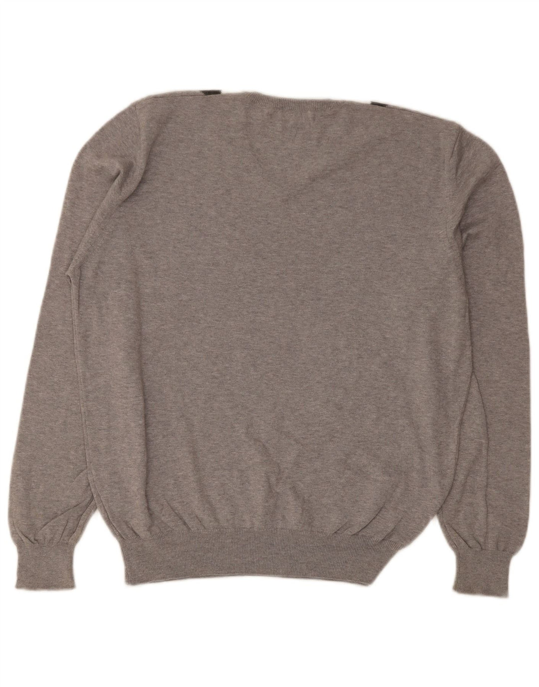 Maglione da uomo con scollo a V Brooksfield IT 50 grigio medio a rombi/diamante