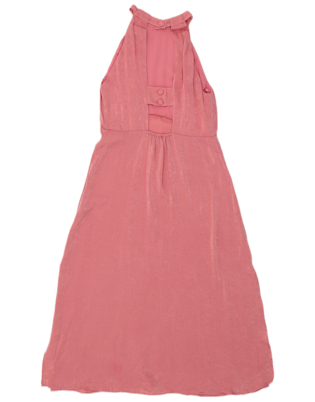 Abito maxi da donna Zara con scollo all'americana UK 12 Poliestere rosa medio