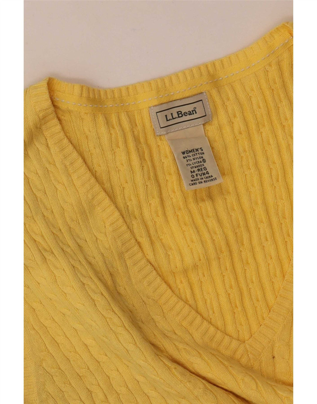 Canotta da donna L.L.Bean UK 12 cotone giallo medio