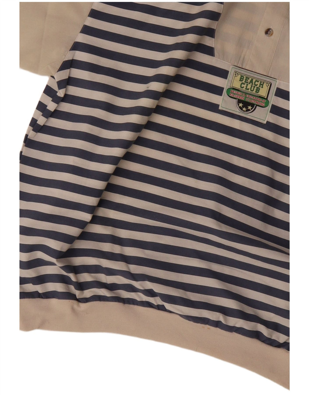 Camicia pullover a maniche corte da uomo VINTAGE IT 52/54 a righe grandi blu