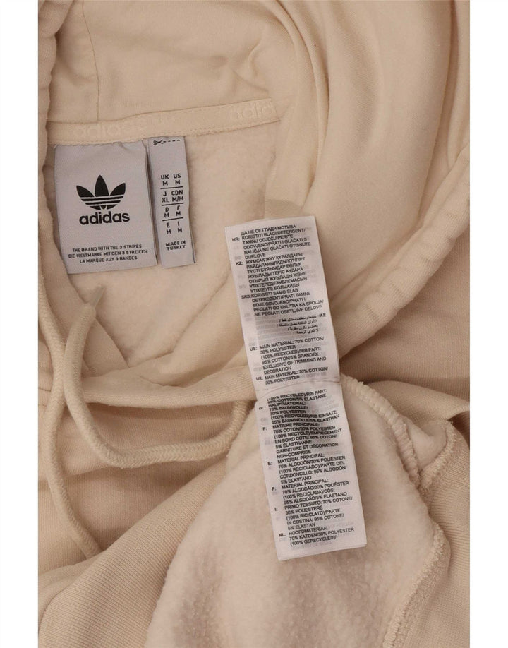 Felpa con cappuccio da uomo Adidas in cotone beige medio
