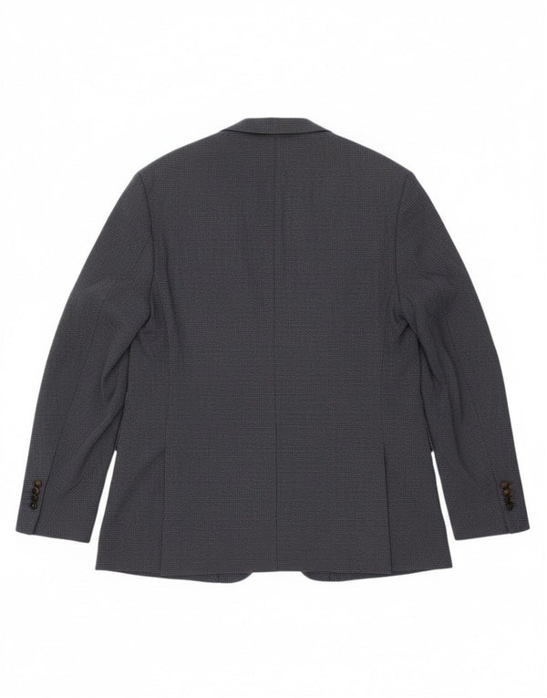 Giacca blazer da uomo a 2 bottoni Massimo Dutti EU 58 2XL cotone blu navy