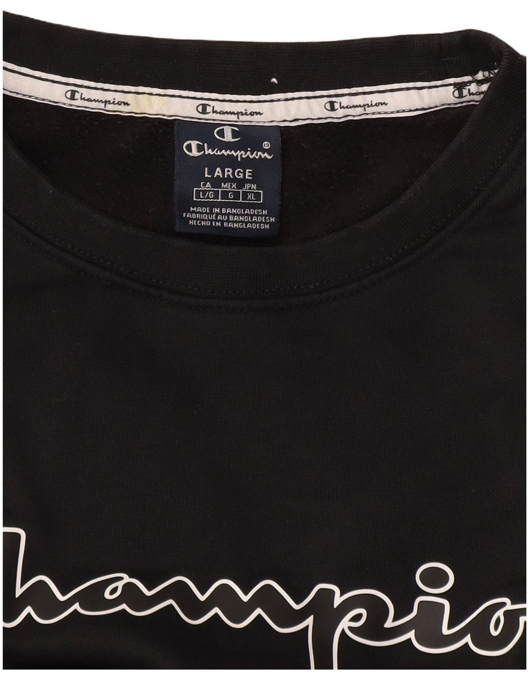 Felpa grafica da uomo Champion Felpa grande nera