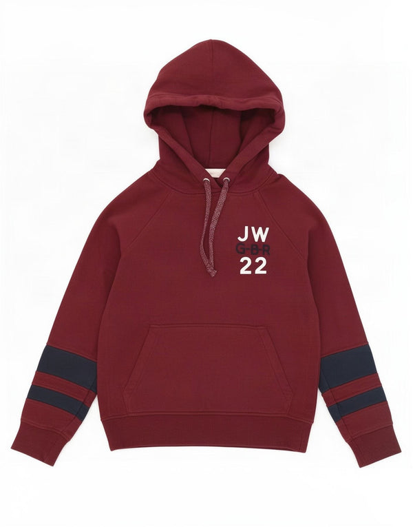 Maglione con cappuccio vestibilità ampia da donna Jack Wills UK 6 XS color bordeaux
