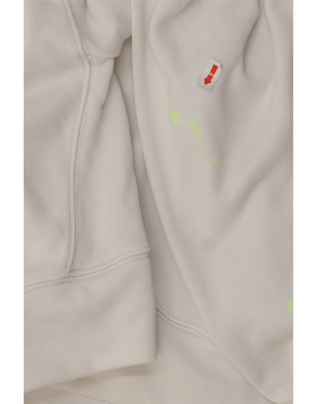 Maglione corto con cappuccio oversize da donna ADIDAS UK 10 piccolo cotone bianco