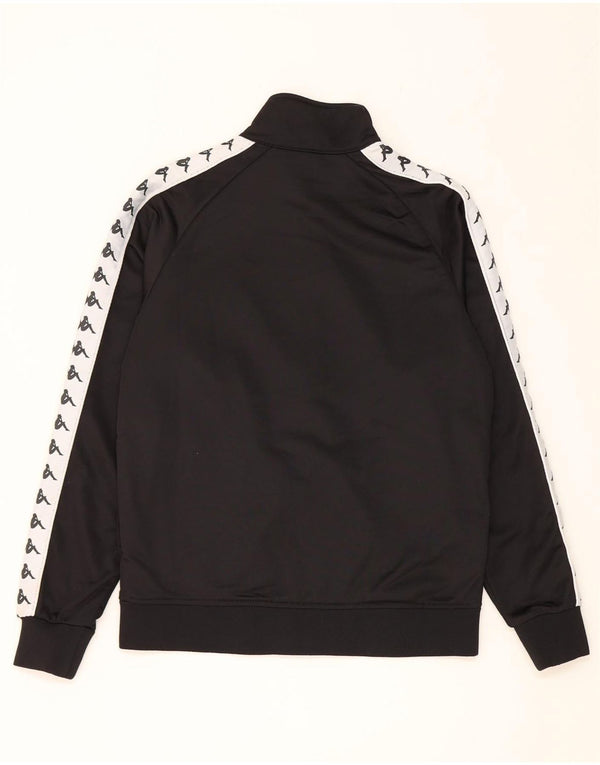 Giacca da tuta grafica da uomo Kappa, poliestere color block medio nero
