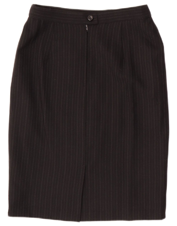 Max & Co. Gonna a tubino a vita alta da donna UK 16 Grande W28 Gessato nero