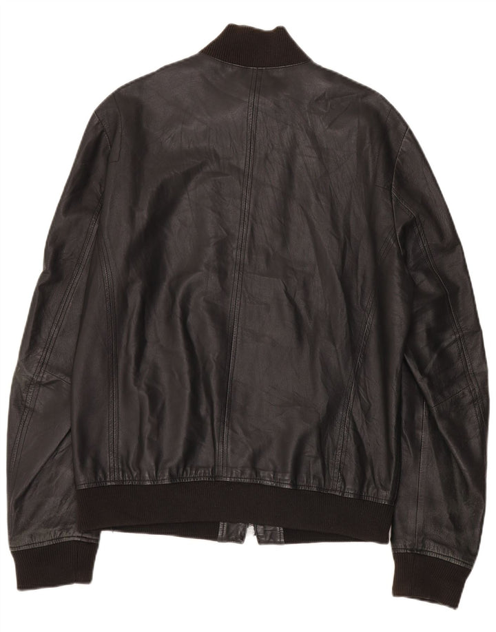 Giacca in pelle da uomo Zen IT 54 XL in pelle nera