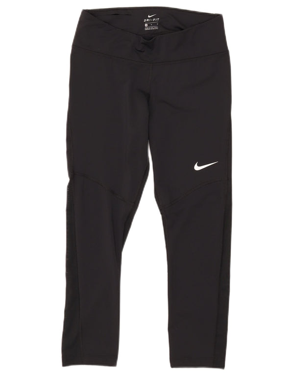 Leggings NIKE Dri Fit da donna UK 12 medio nero poliestere
