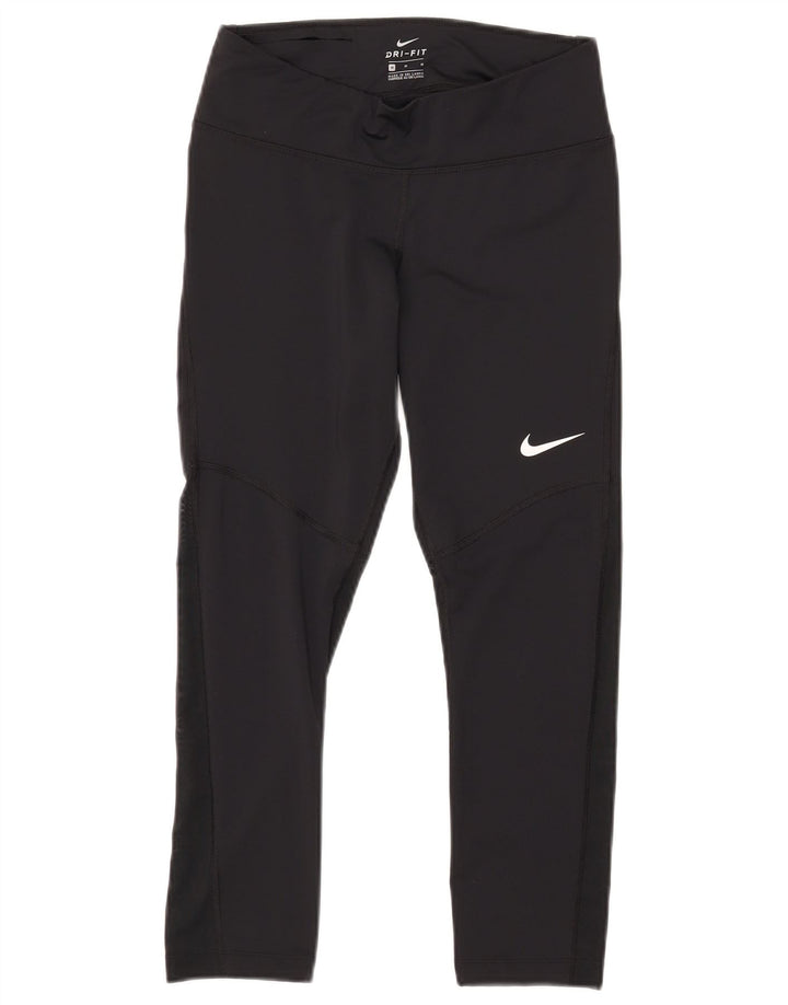 Leggings NIKE Dri Fit da donna UK 12 medio nero poliestere