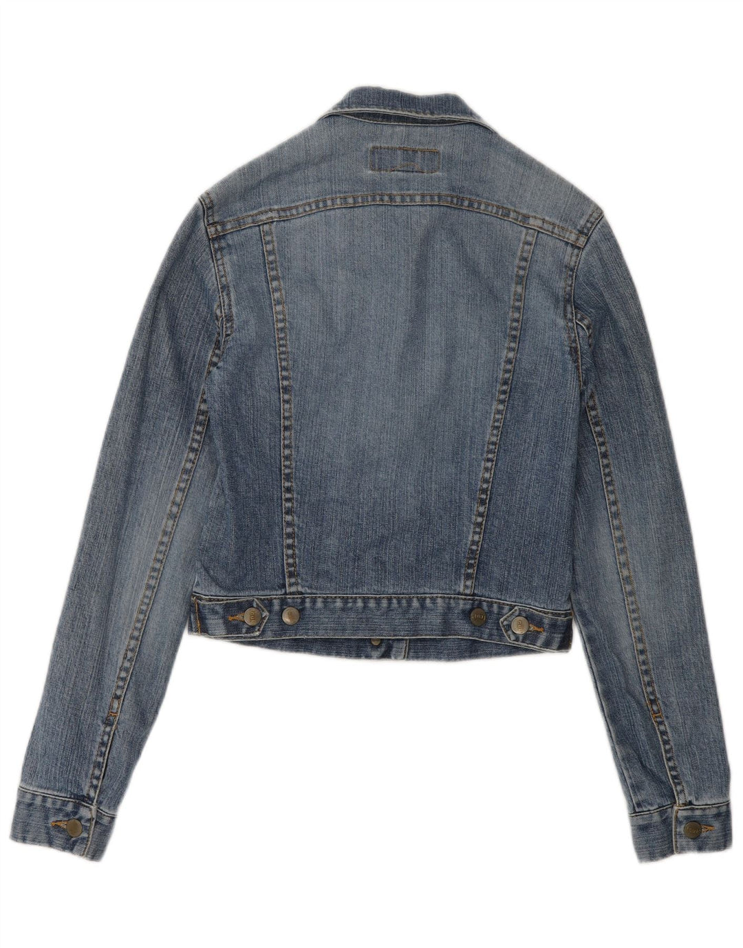 Giacca in denim da donna vestibilità regolare Fcuk UK 10 piccola in cotone blu