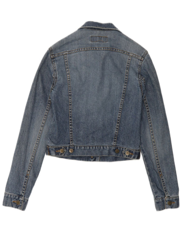 Giacca in denim da donna vestibilità regolare Fcuk UK 10 piccola in cotone blu