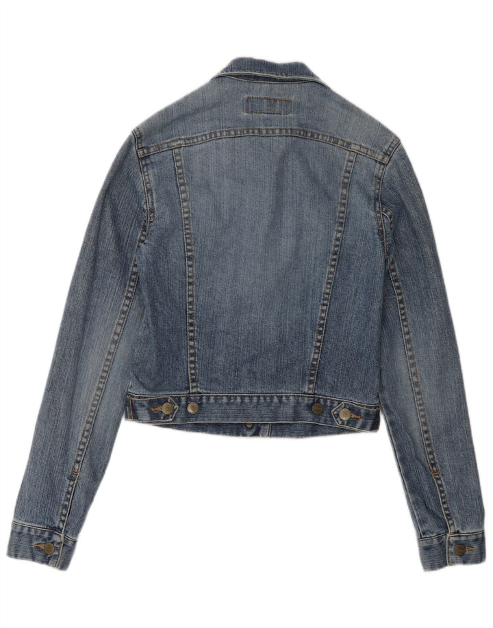 Giacca in denim da donna vestibilità regolare Fcuk UK 10 piccola in cotone blu