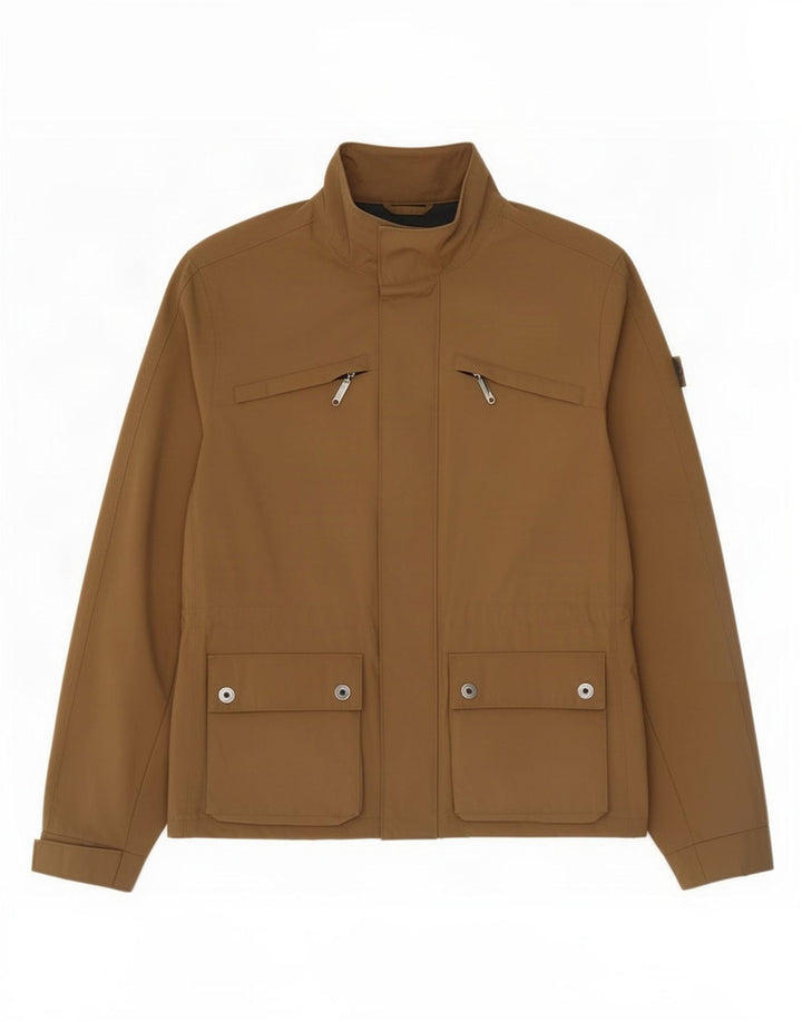 Giacca utility da uomo vintage UK 38 poliammide marrone medio
