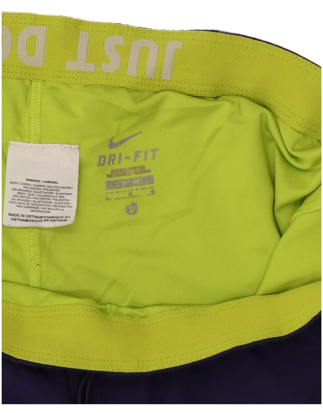 Pantaloncini sportivi NIKE Dri Fit da donna UK 14 Large Viola Poliestere