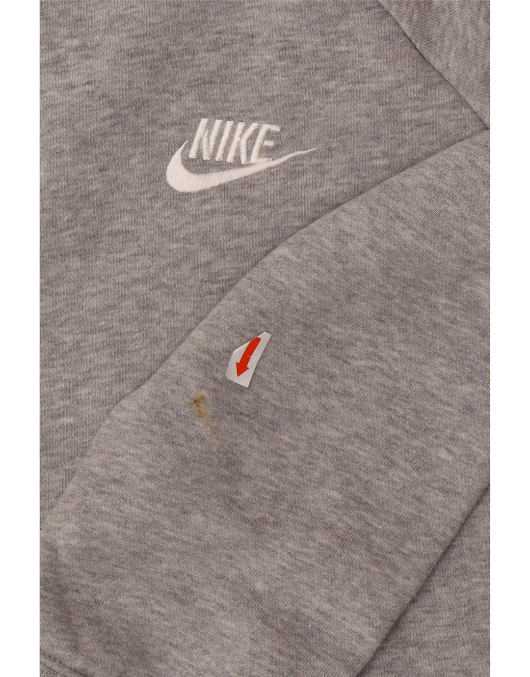 NIKE Womens Sweatshirt Jumper UK 14 Medium Grey Cotton