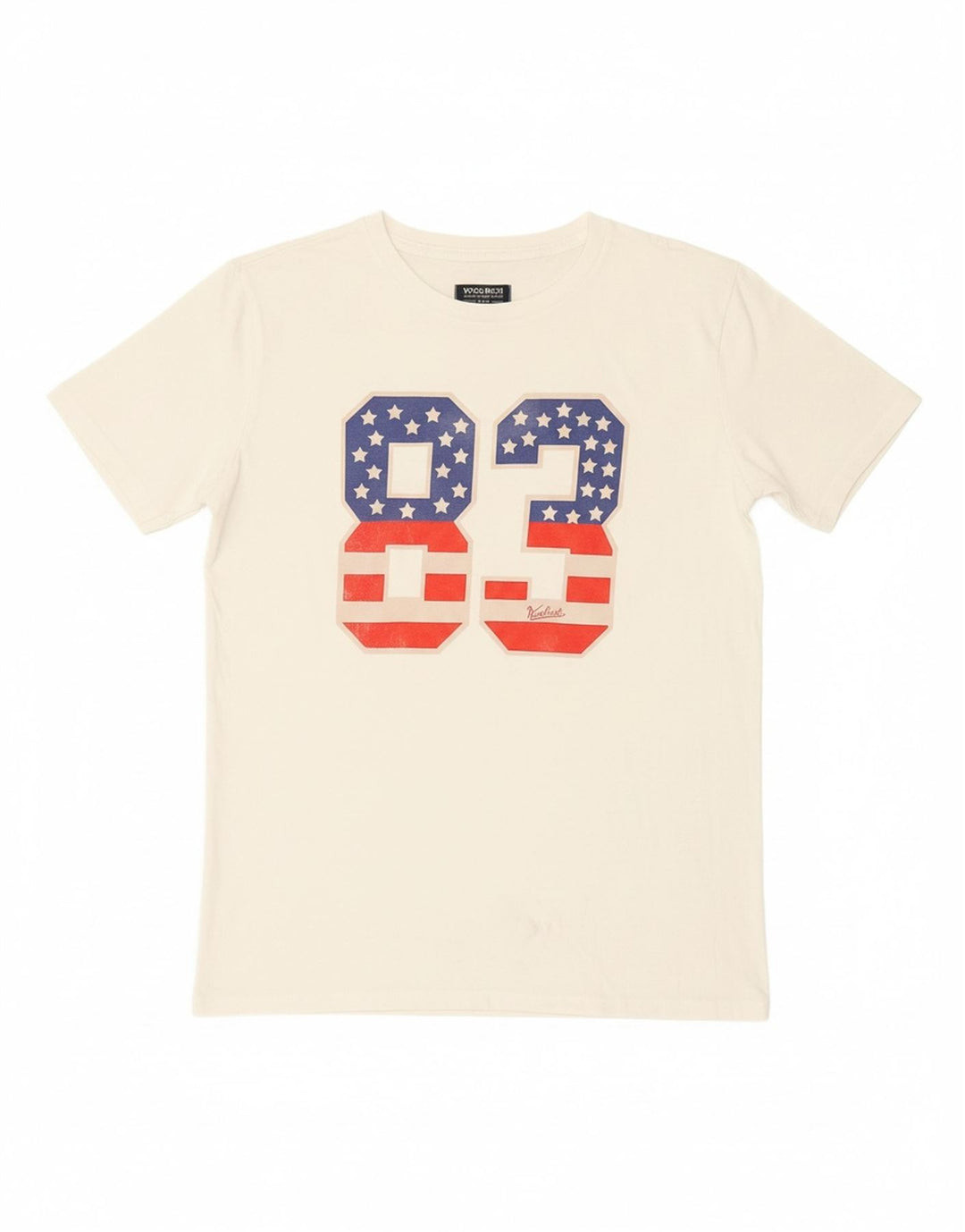 WOOLRICH Boys Graphic T-Shirt Top 14-15 Years White Cotton