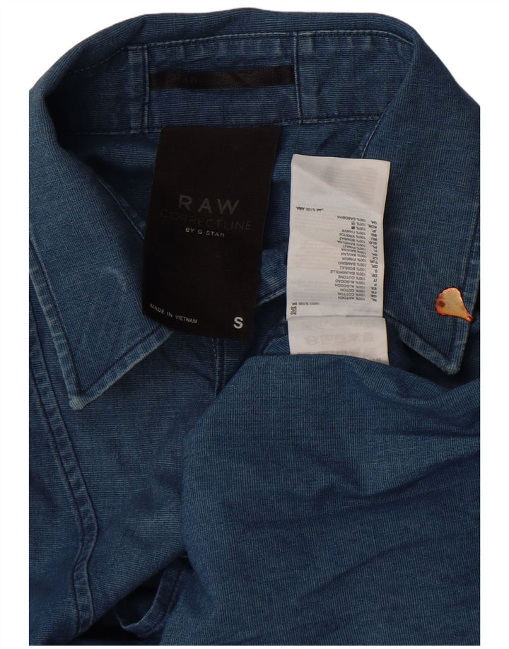 Camicia da uomo G-Star piccola in cotone blu