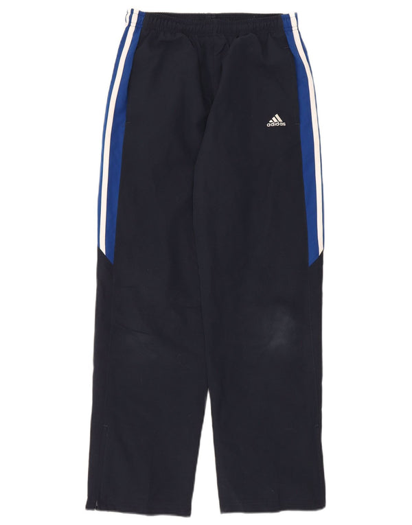 Pantaloni della tuta da ragazzo Adidas 11-12 anni in poliestere color block blu navy