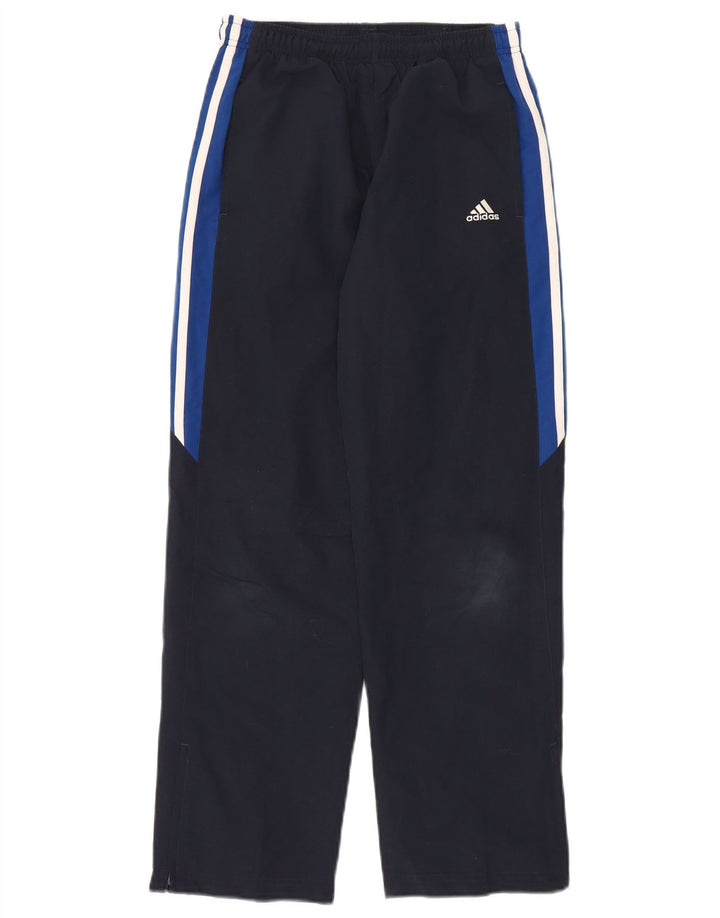 Pantaloni della tuta da ragazzo Adidas 11-12 anni in poliestere color block blu navy