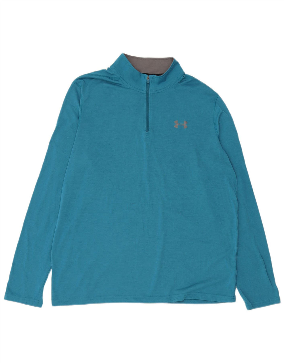 Under Armour Uomo Heat Gear Zip Collo Pullover Tuta Top Grande Blu
