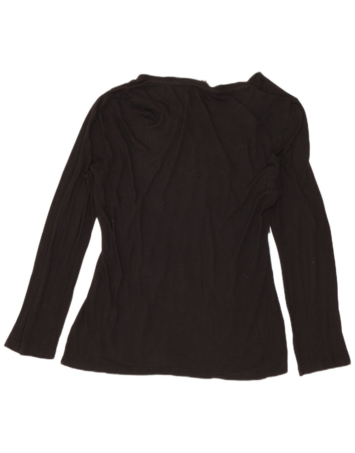 DESIGUAL Top grafico da donna manica lunga UK 16 Large Nero