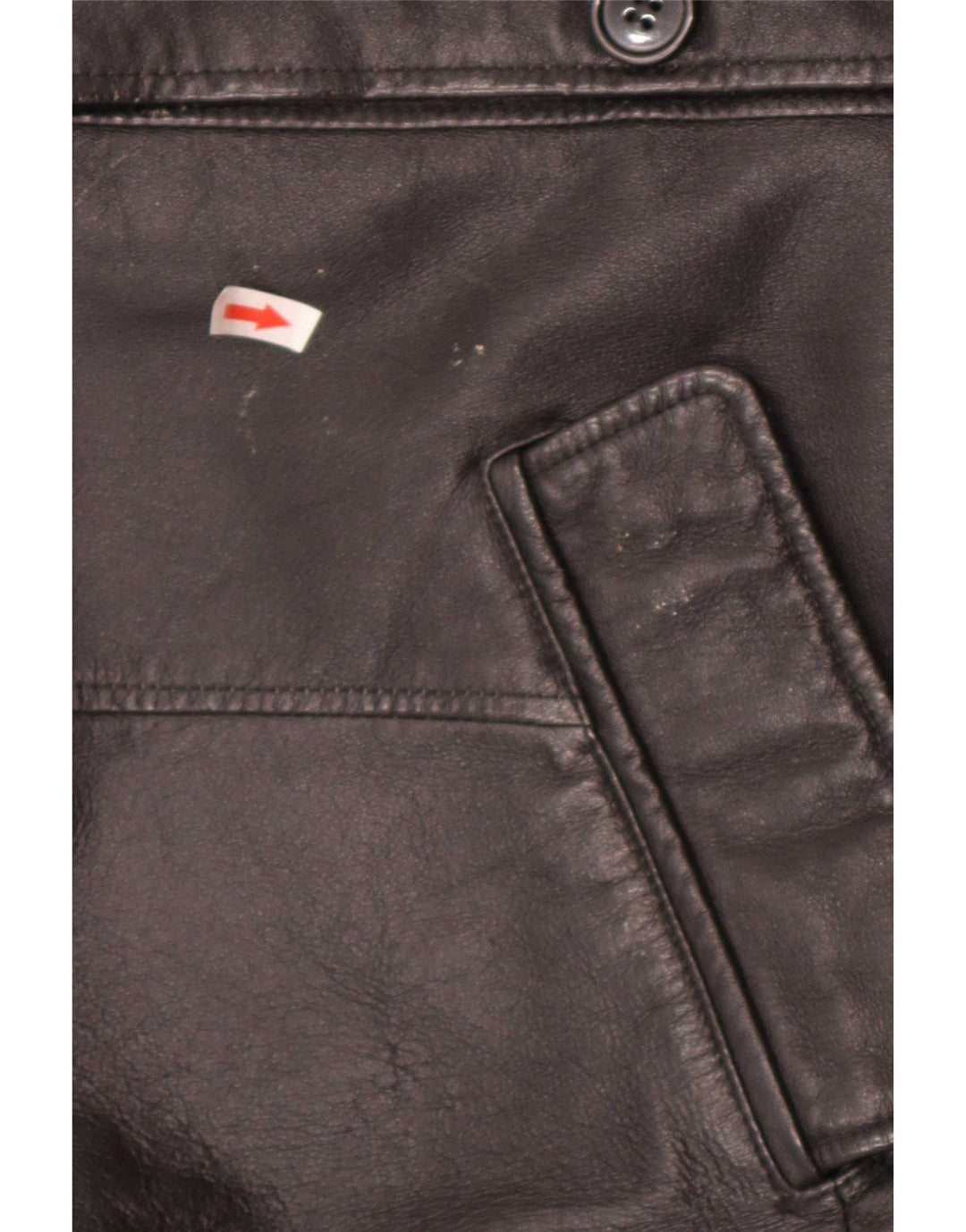 Giacca in pelle vintage da uomo UK 40 grande nera