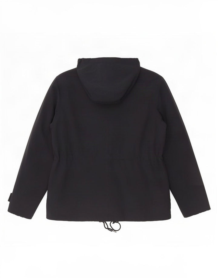 Giacca antipioggia con cappuccio da donna Marks & Spencer UK 12 Medium Blu Navy Poliammide