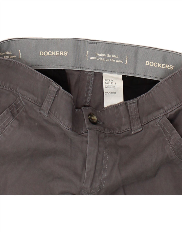 DOCKERS Womens Straight Capri Trousers US 8 Medium W32 L18 Grey Cotton Vintage Dockers and Second-Hand Dockers from Messina Hembry 