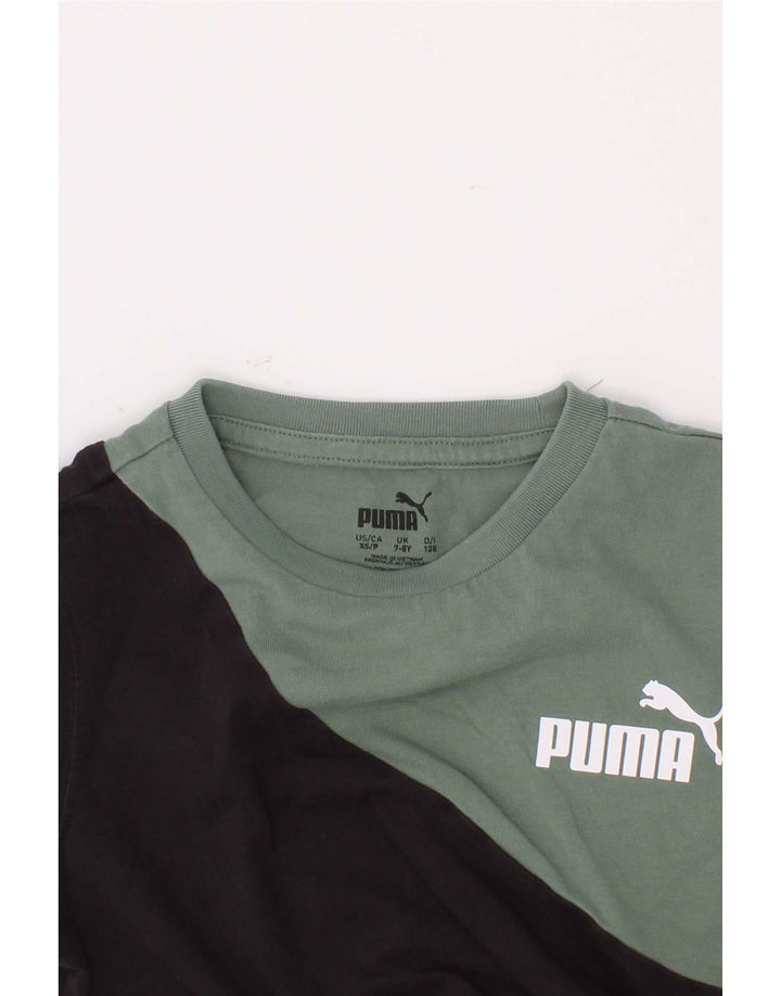 T-shirt grafica Puma da ragazzo, 7-8 anni, colore verde block