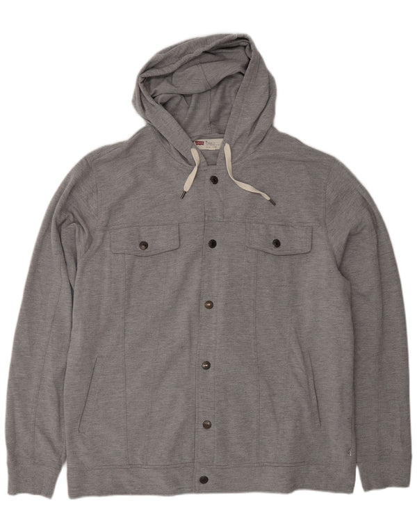 Giacca da ginnastica con cappuccio da uomo Levi's 2XL in cotone grigio