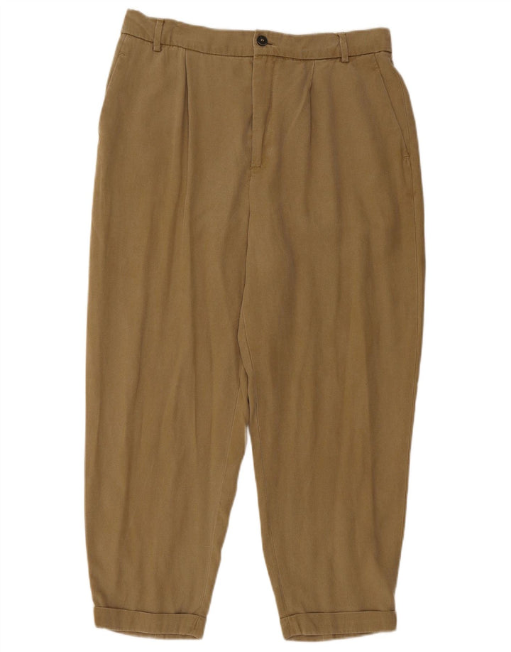 Pantaloni corti con pegging da donna Zara medi W28 L23 marroni