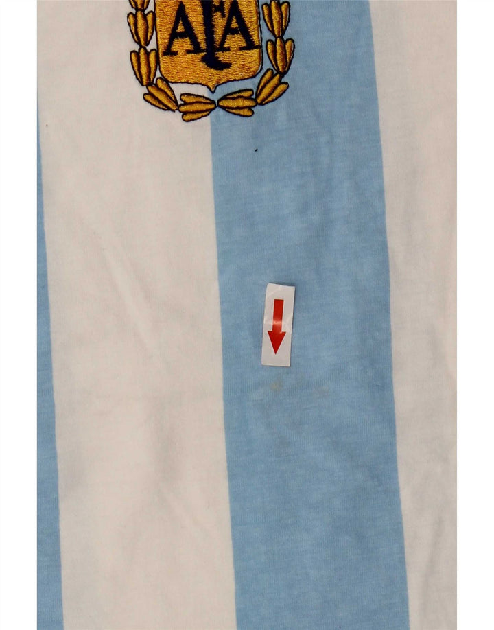 T-shirt grafica da uomo Adidas Top in cotone a righe blu medio