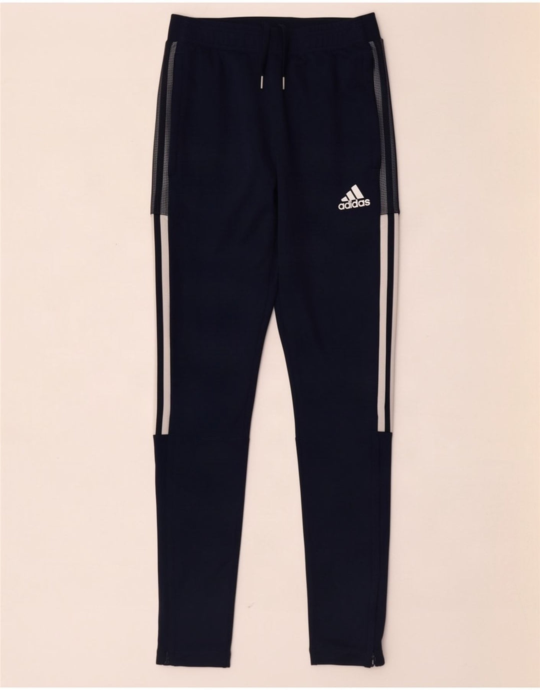 Pantaloni da tuta da donna Adidas UK 10 Small Blu Navy Poliestere