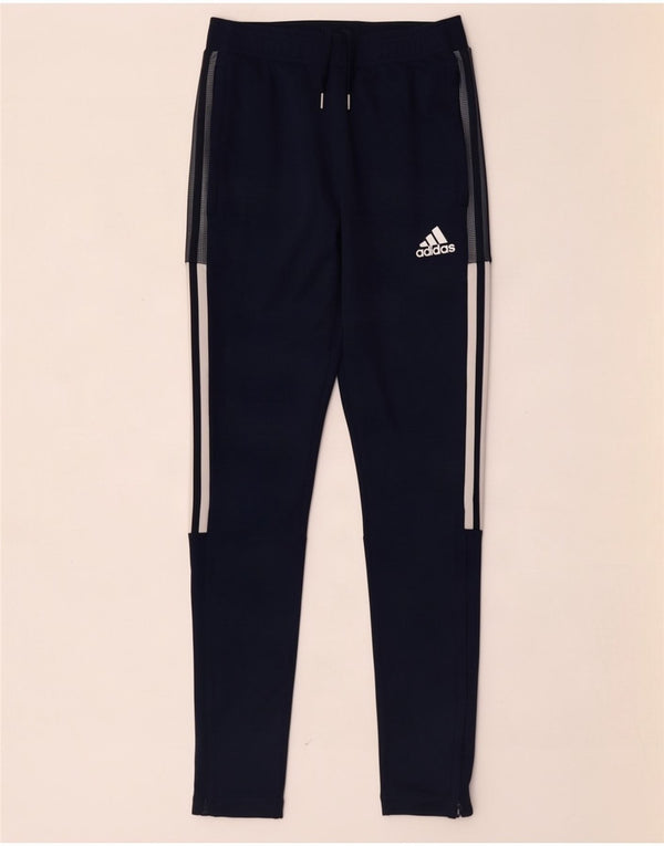 Pantaloni da tuta da donna Adidas UK 10 Small Blu Navy Poliestere