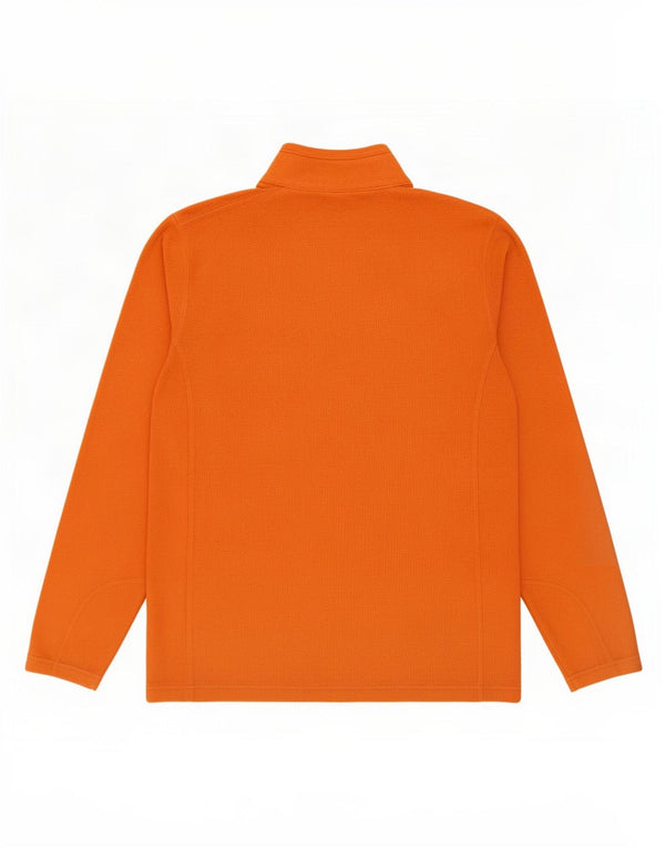 Maglione in pile da uomo Columbia con zip e collo in poliestere arancione medio