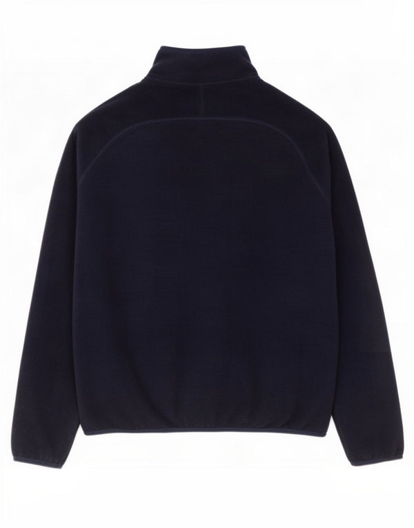 Giacca in pile da uomo Marks & Spencer UK 38 poliestere blu navy medio