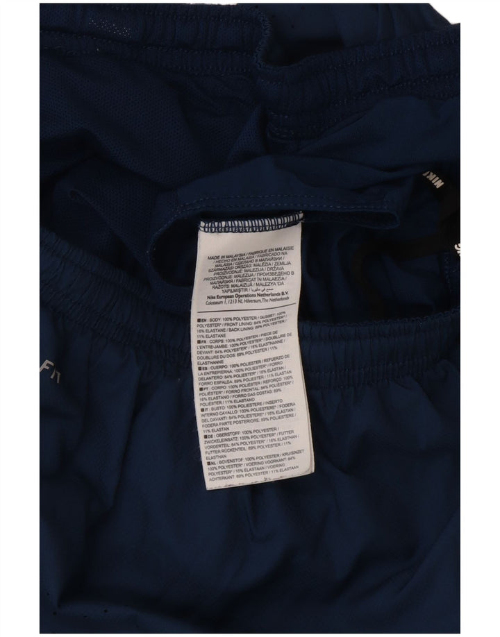 Pantaloncini sportivi Nike da uomo con vestibilità regolare, blu medio, in poliestere color block
