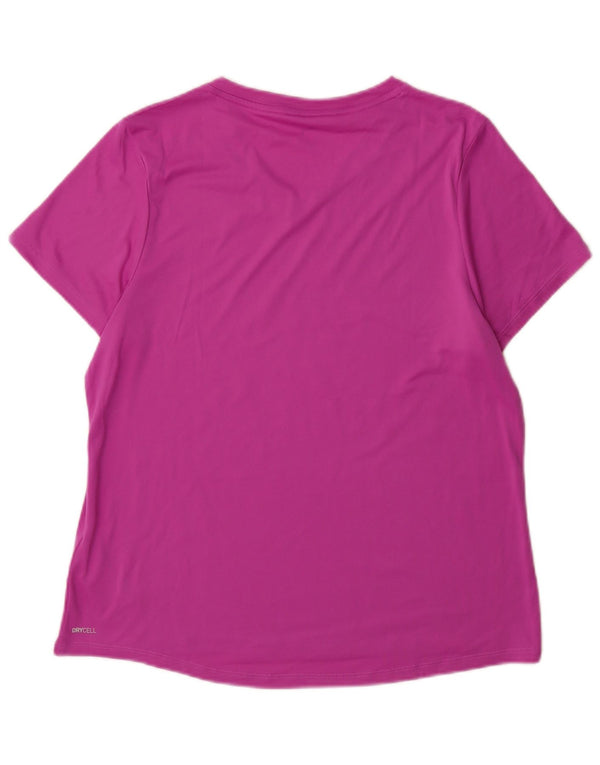 T-shirt da donna Puma UK 16 grande rosa poliestere