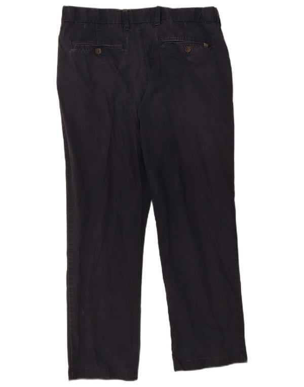 Pantaloni chino regolari da uomo Marks & Spencer W34 L29 cotone blu navy