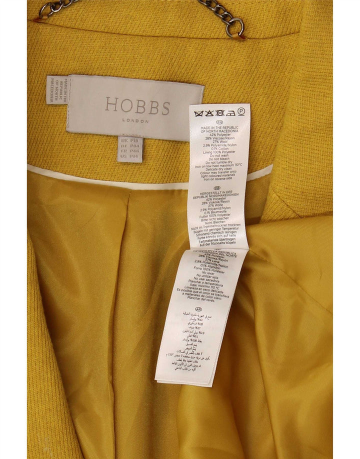 Cappotto Petite da donna Hobbs UK 18 XL Poliestere giallo