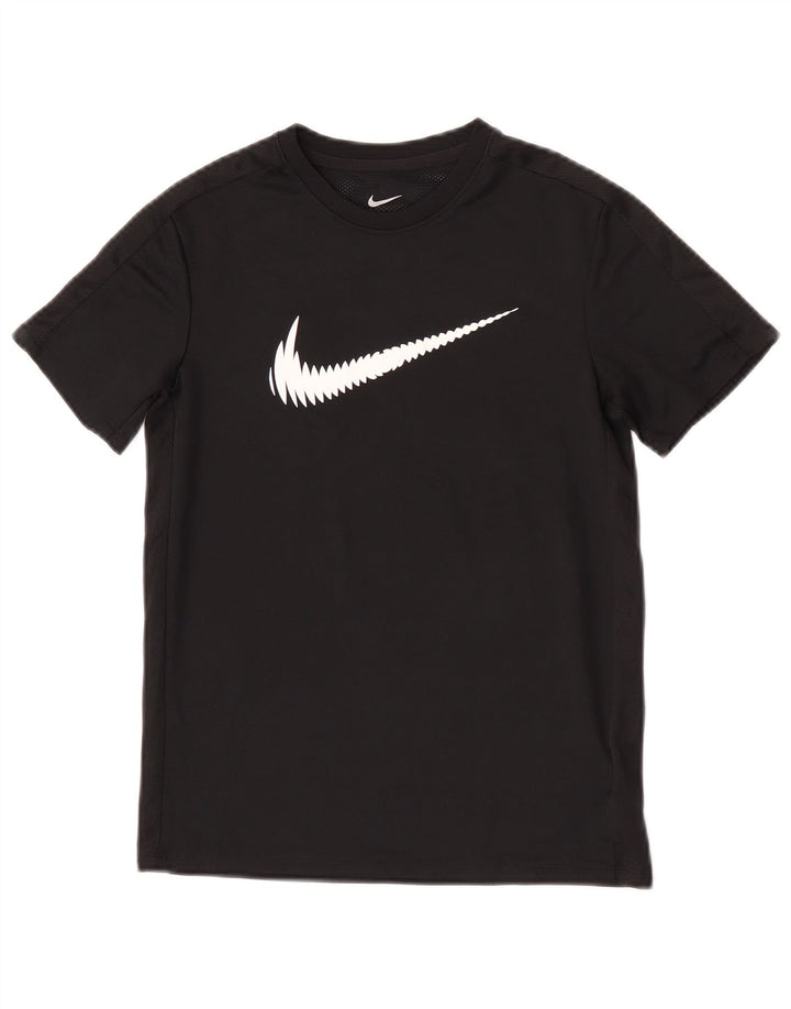 T-shirt grafica Nike da ragazzo Dri Fit Top 10-11 anni poliestere nero medio
