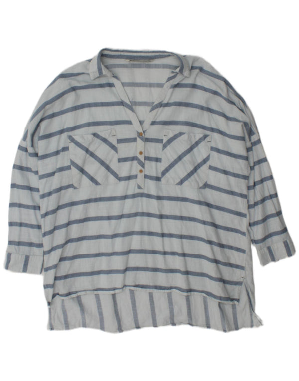 Blusa oversize da donna Zara Top UK 18 XL a righe blu