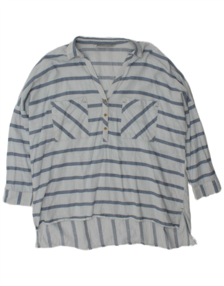 Blusa oversize da donna Zara Top UK 18 XL a righe blu