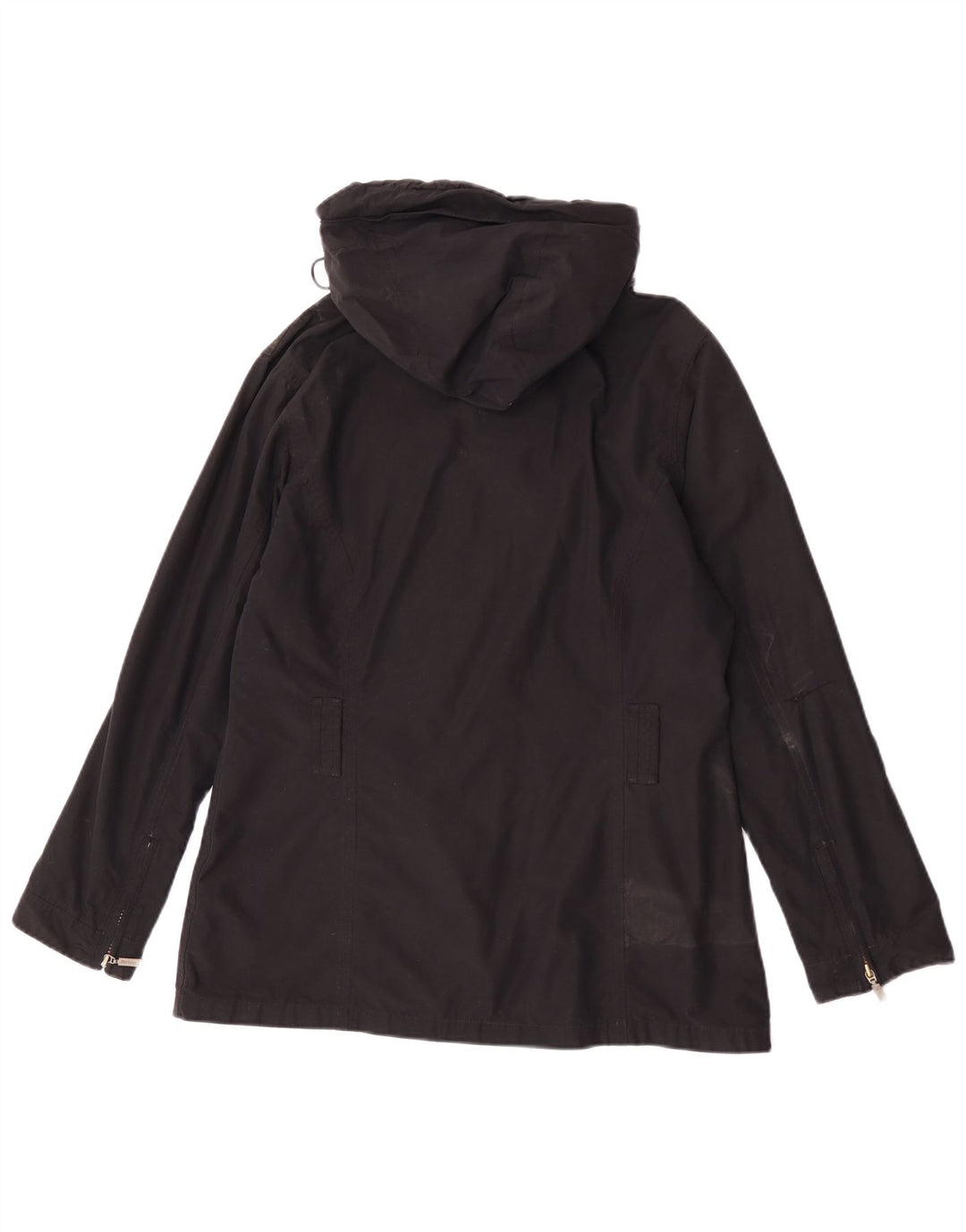 Giacca antipioggia con cappuccio da donna Barbour UK 14 grande cotone nero