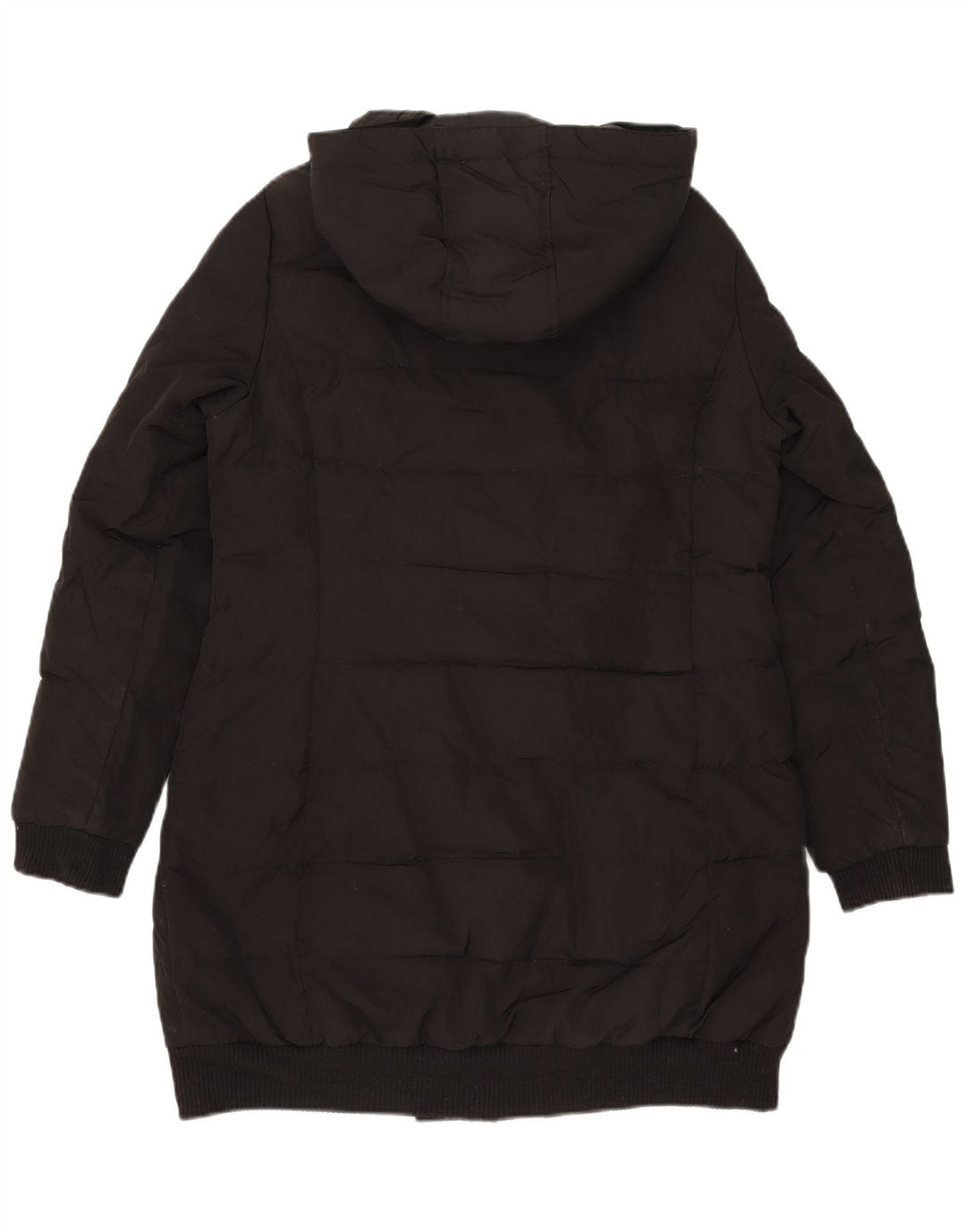 Cappotto imbottito con cappuccio da donna Zara UK 18 XL poliestere nero