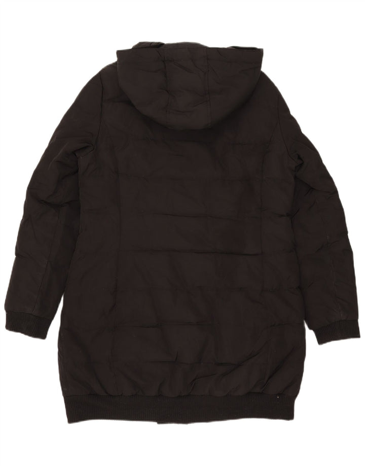 Cappotto imbottito con cappuccio da donna Zara UK 18 XL poliestere nero