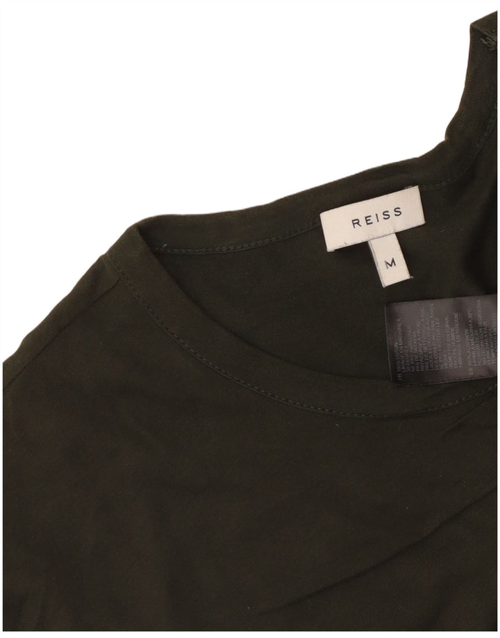 T-shirt da uomo Reiss Top in cotone kaki medio