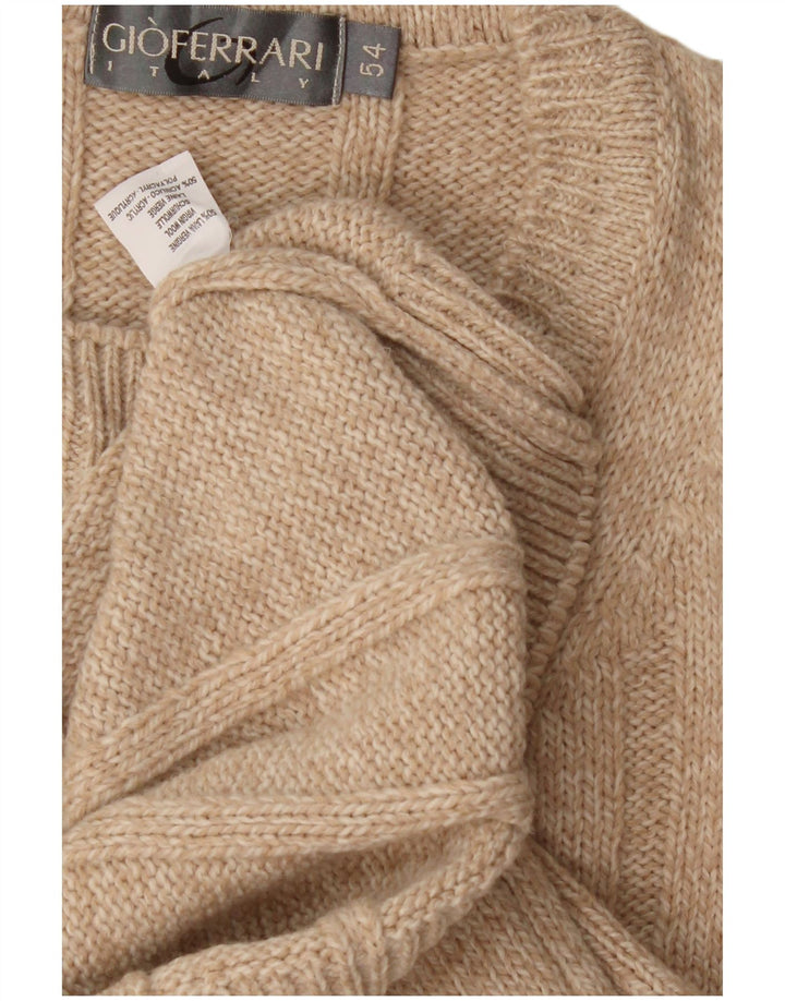 Gioferrari Maglia Uomo Scollo V IT 54 XL Beige Lana